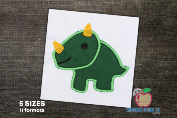 Review: Triceratops Dinosaur Applique Design for Boutique Sweatshirts