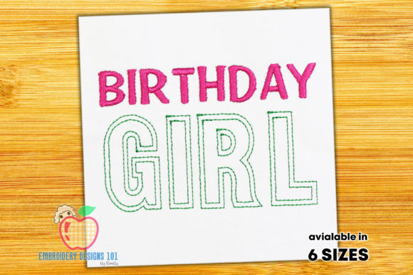 Reviewing Birthday Girl Text Sketch for Custom Gifts