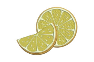 Sliced Lemon: A Fresh Take on Embroidery Design